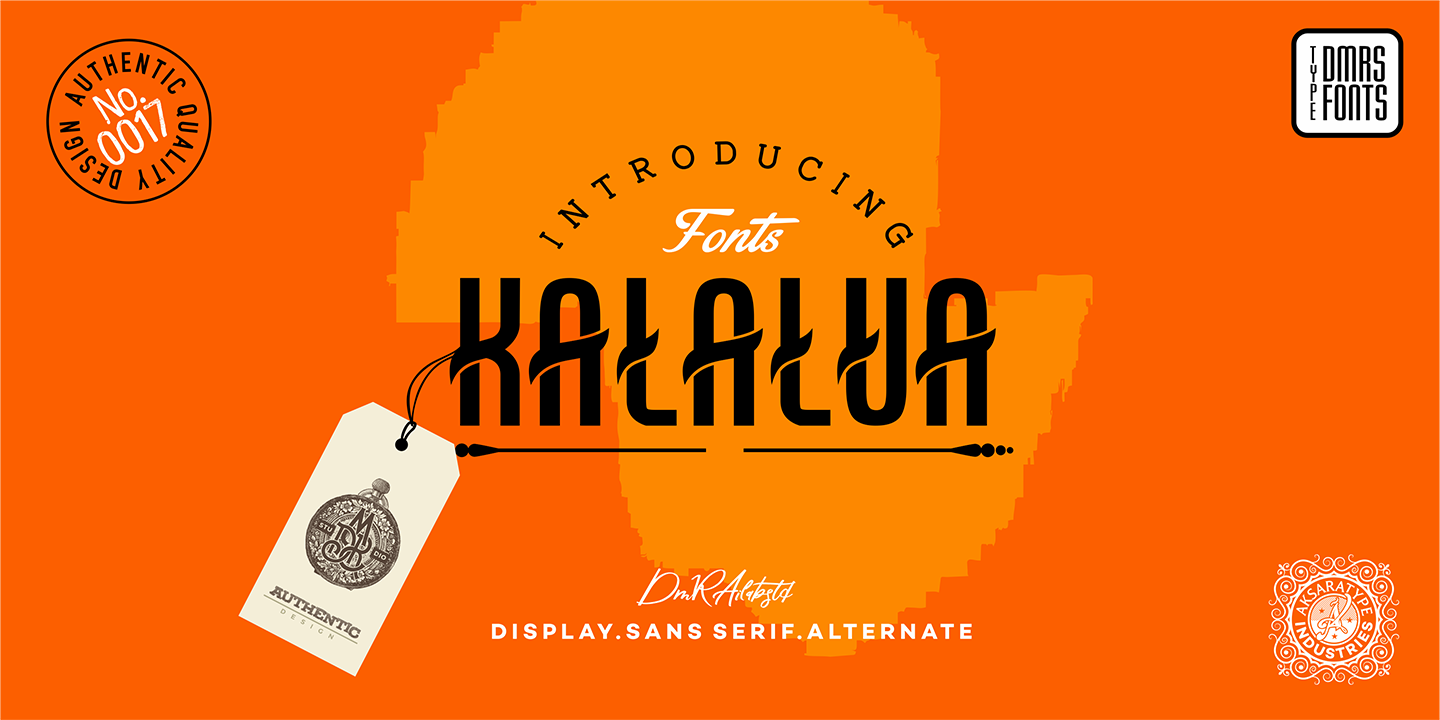 Пример шрифта Kalalua